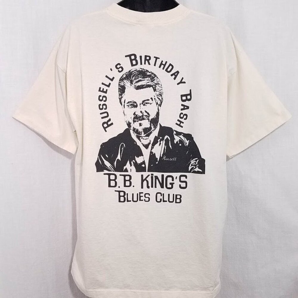 Russell Deaf DJ 90s BB King Blues Club Retro T-Shirt